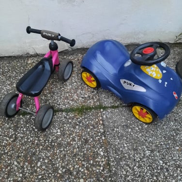 Loopfietsje en loopauto