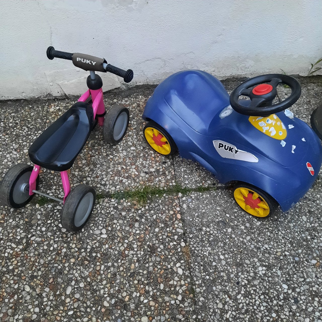 Loopfietsje en loopauto