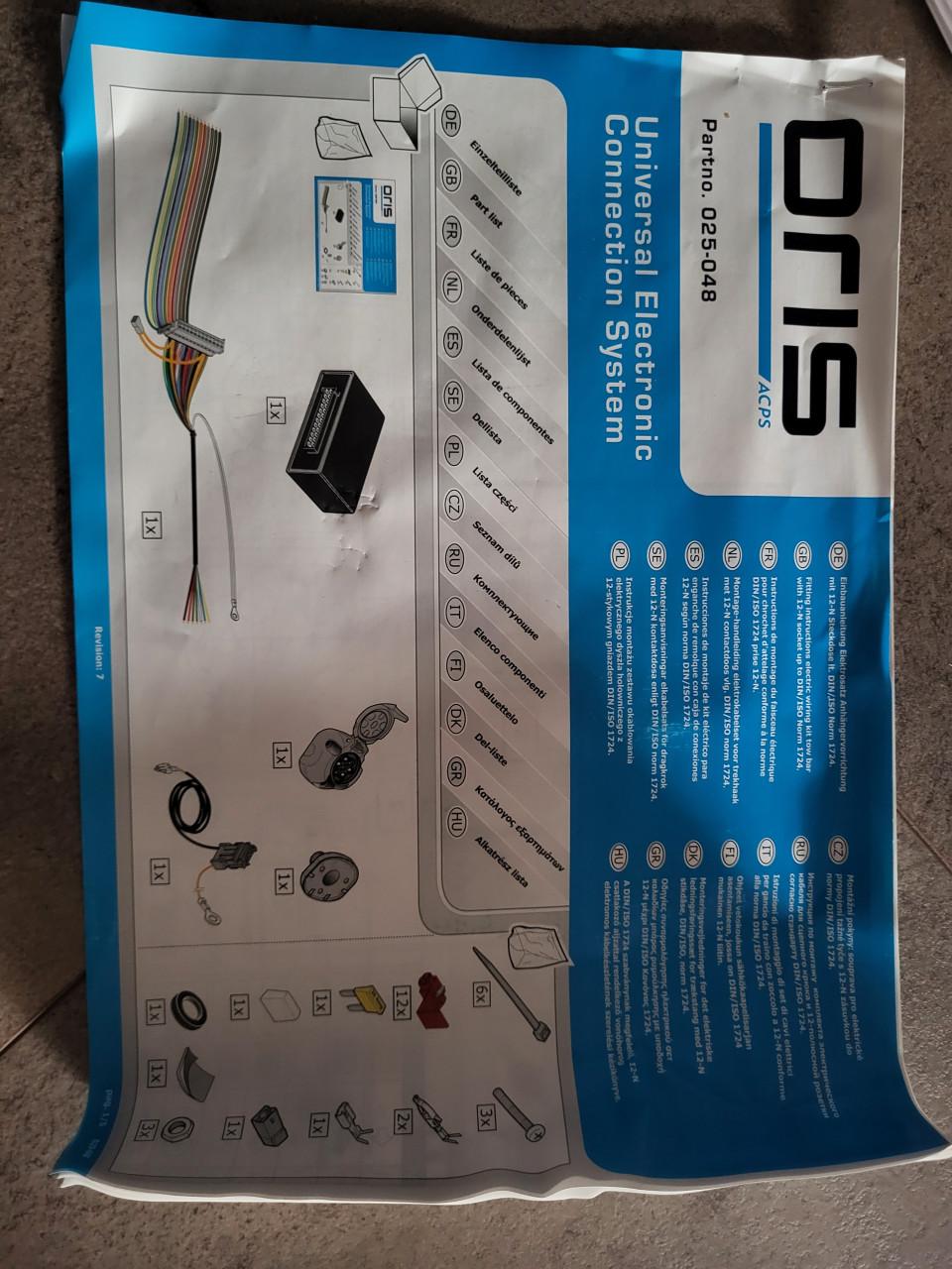 ORIS 025-048 Universele Kabelset Trekhaak - Nieuw!