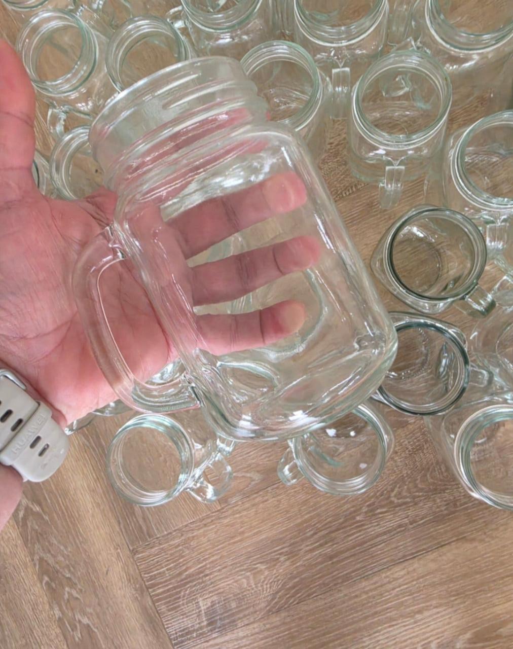 32 stuks glazen potjes met oor