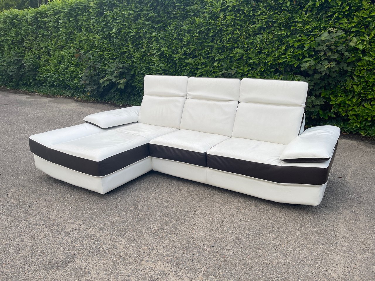 GRATIS LEVERING HEEL NL Chateau d'Ax Echt Leer Hoekbank