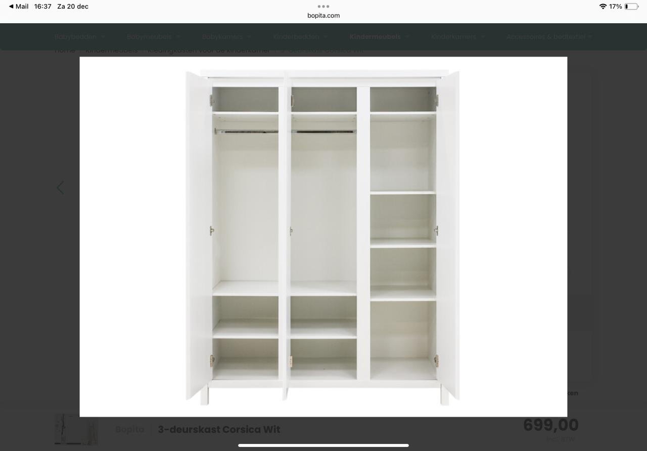 Bopita Corsica Kledingkast (3-deurs)