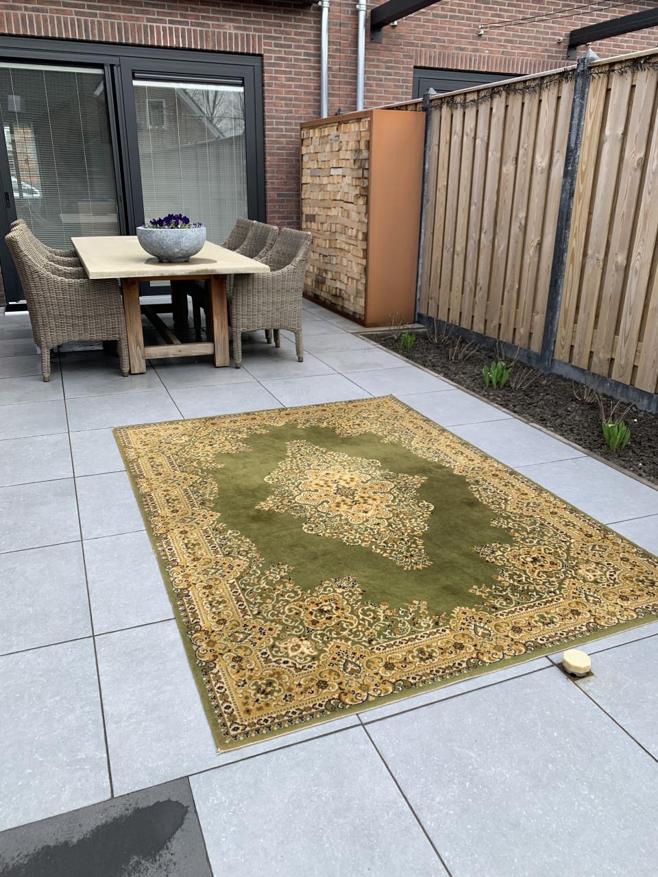 ✨Super Leuk Groen Vintage Vloerkleed Zuiver Scheerwol ✨