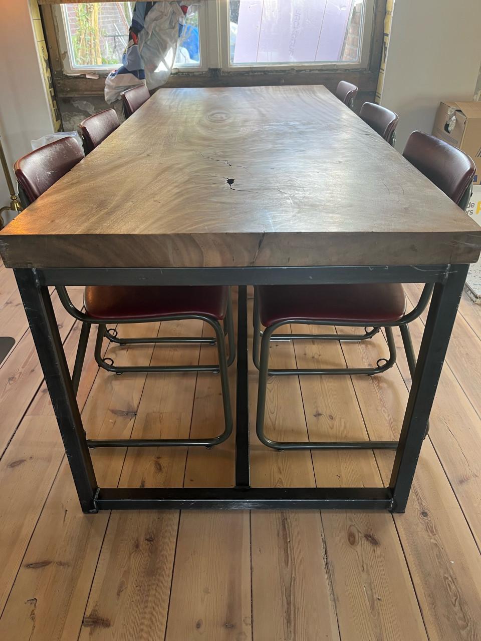 Eettafel hout industrieel