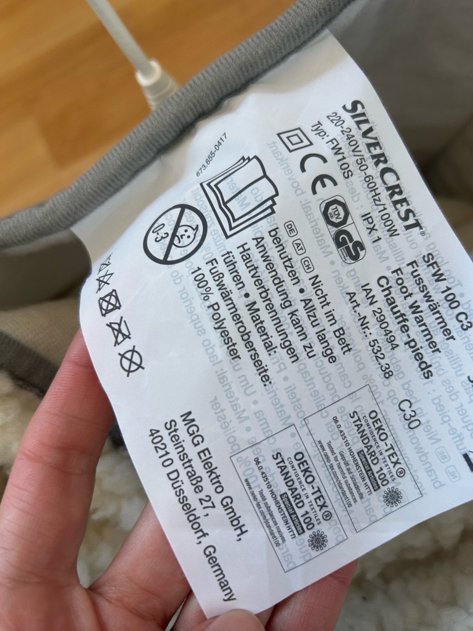 Elektronische voetenzak