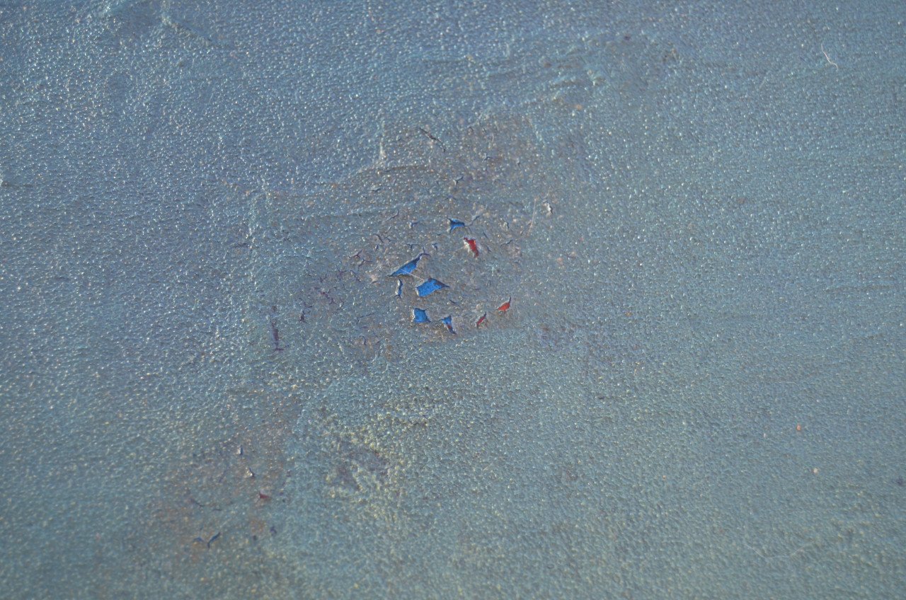 Schilderij van een bos, getiteld 'Bois' gesigneerd??