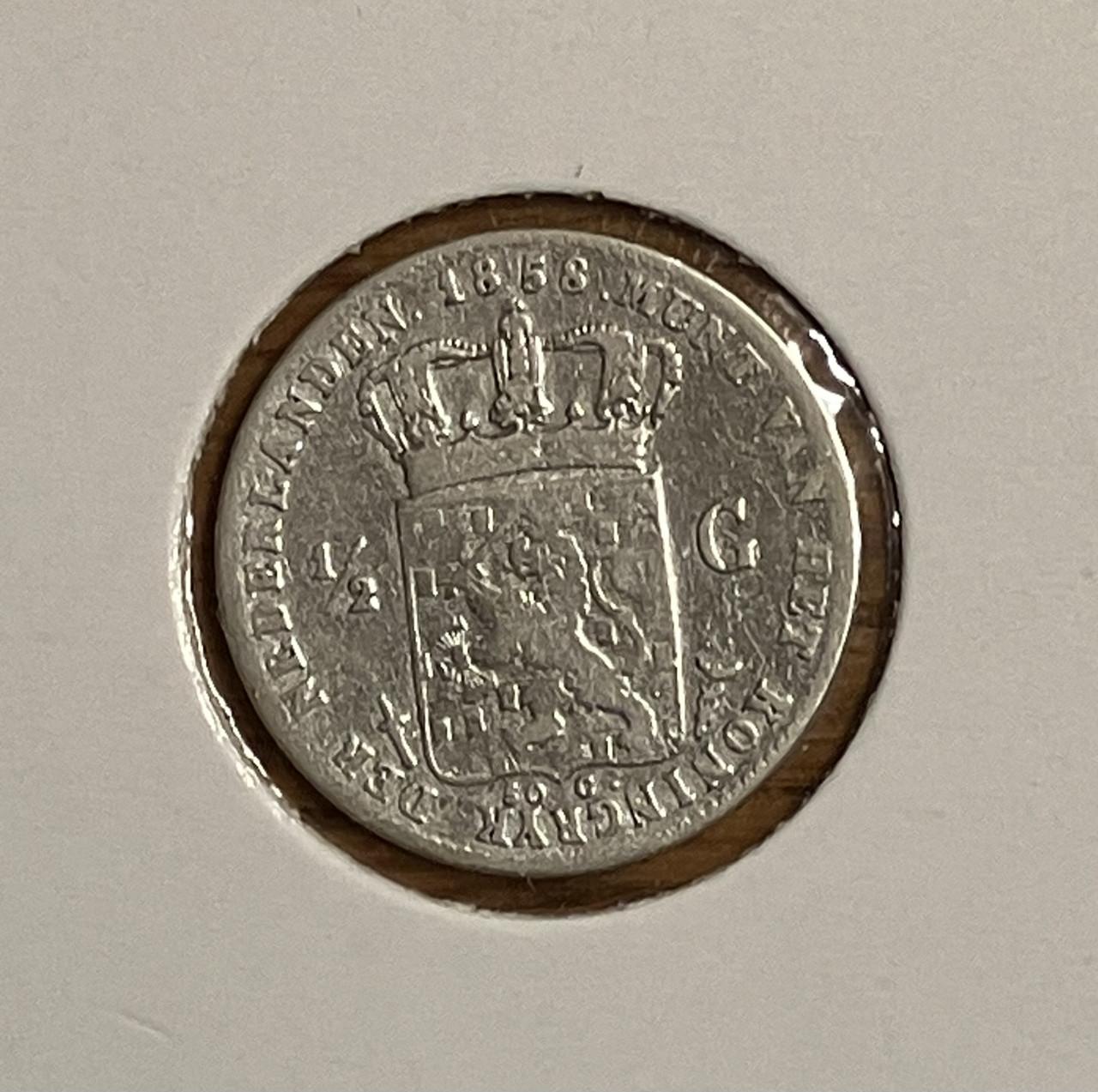 1/2 Gulden 1858 Willem III