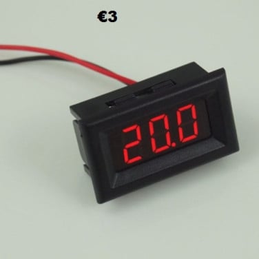 Voltmeter Rood  NIEUW