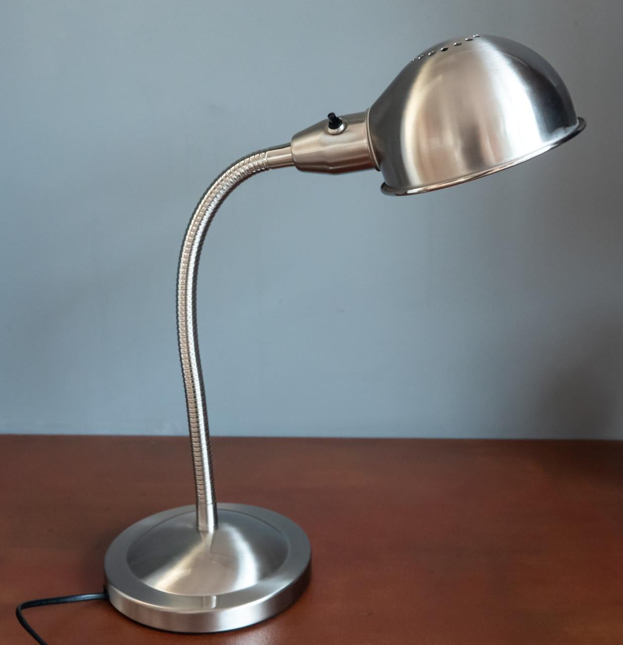 Stoere industriële IKEA lamp retro geborsteld rvs z.g.a.n.