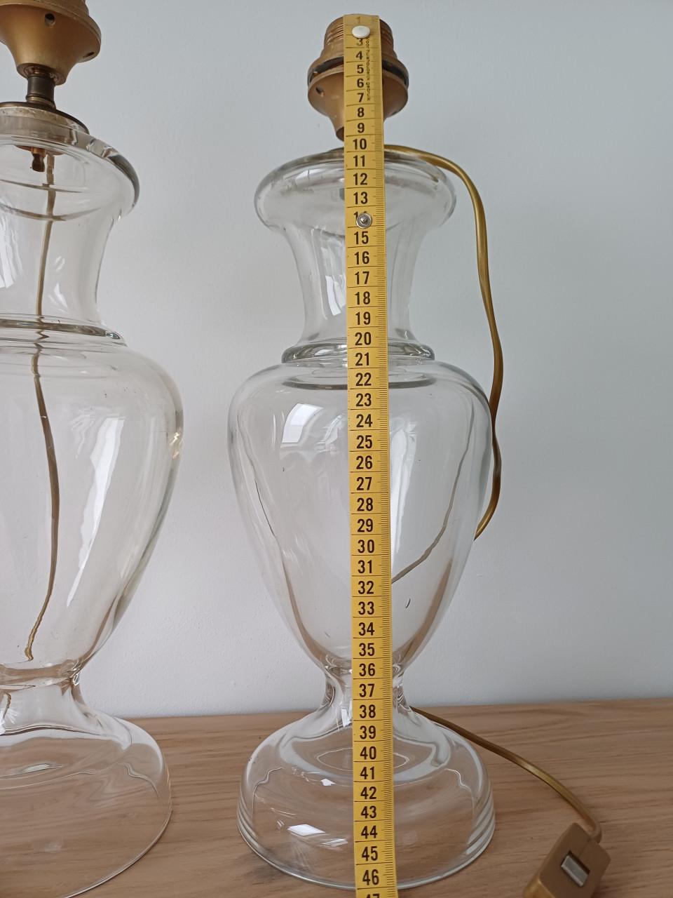 Glazen lampenvoeten 2x