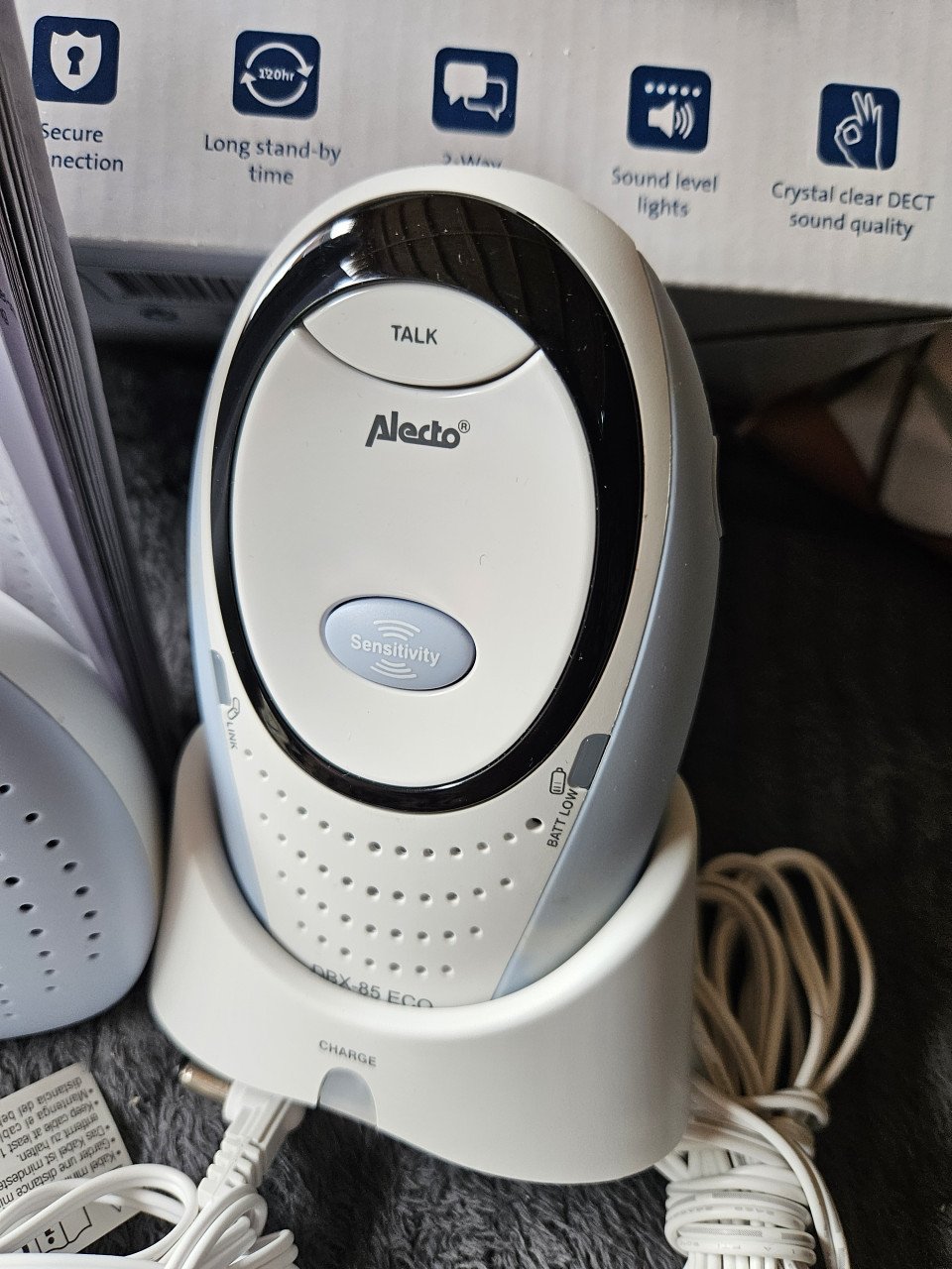 Zgan Alecto DBX-85 ECO - Full Eco DECT Babyfoon, nette staat