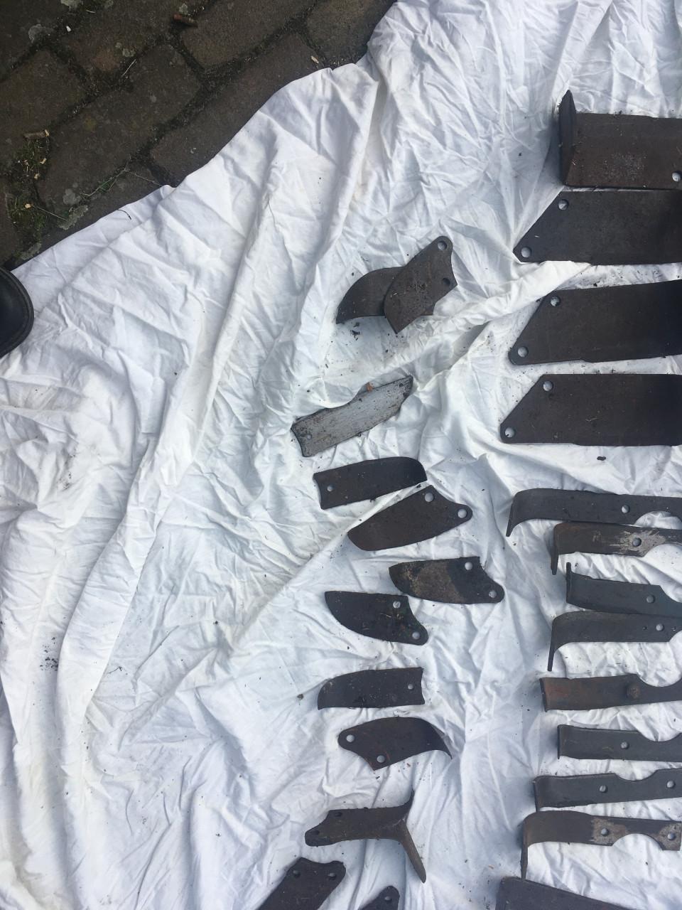 Diverse freesmessen voor een tuinfrees verschillende modellen