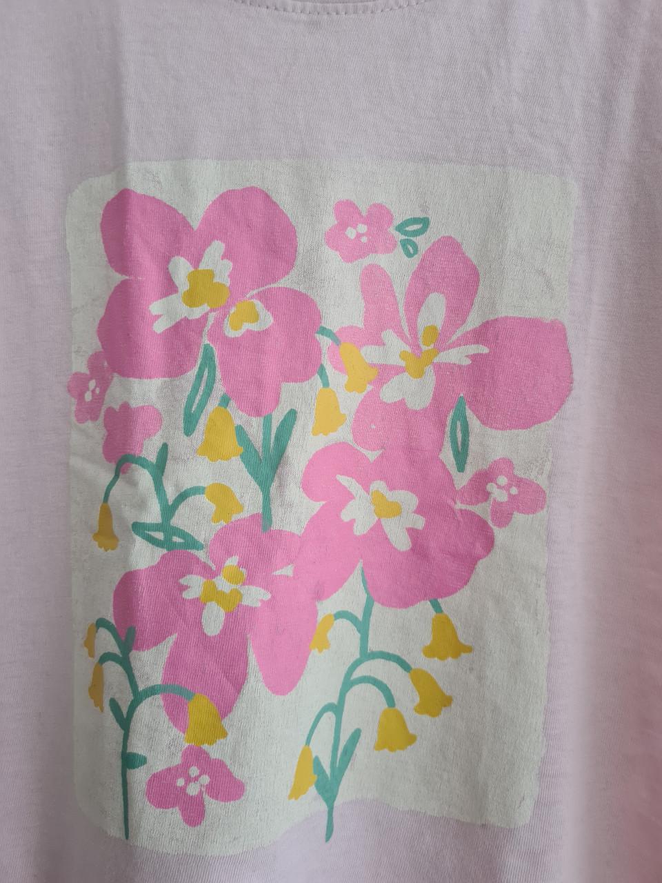 Roze shirt met applicatie van Primark  Maat 128