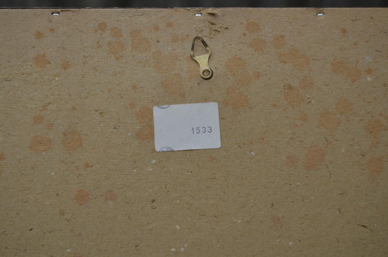 Chromolitho boerenwoning Oud Achterbosch Mol Dirk Baksteen