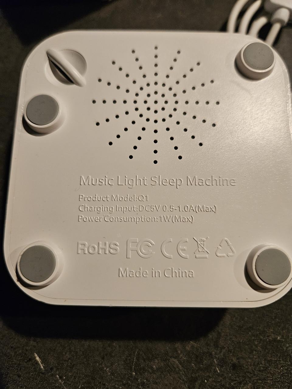 Zgan witte ruis slaapgeluidmachine met 9 rustgevende tonen