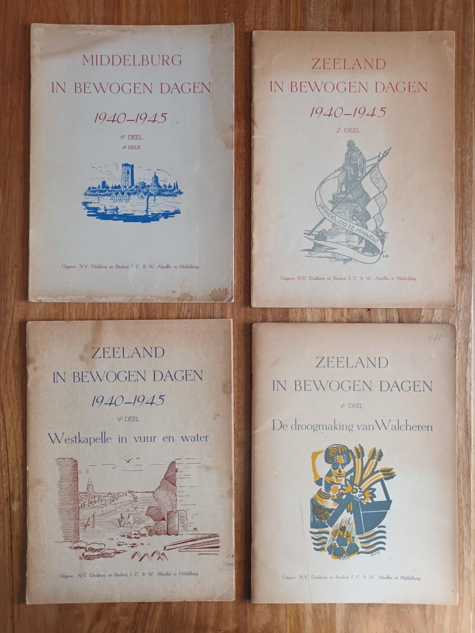 4 Delen Middelburg/Zeeland in bewogen dagen druk 1945-1946