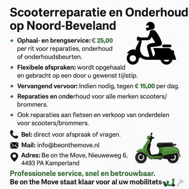 🛵 Scooterreparatie en Onderhoud op Noord-Beveland