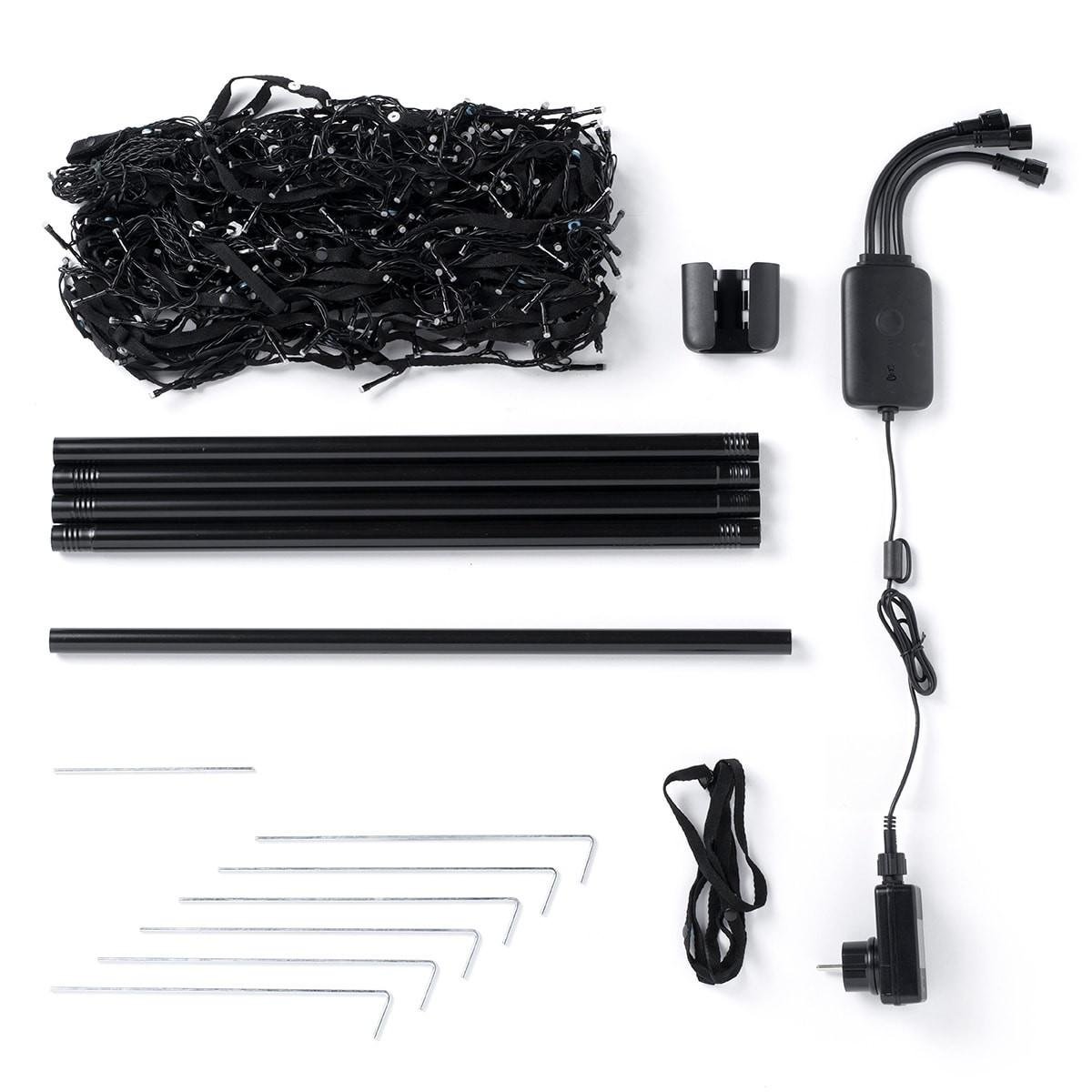 Twinkly kerstboom op paal · RGBW · 2 meter · 300 lampjes · Wifi / Bluetooth