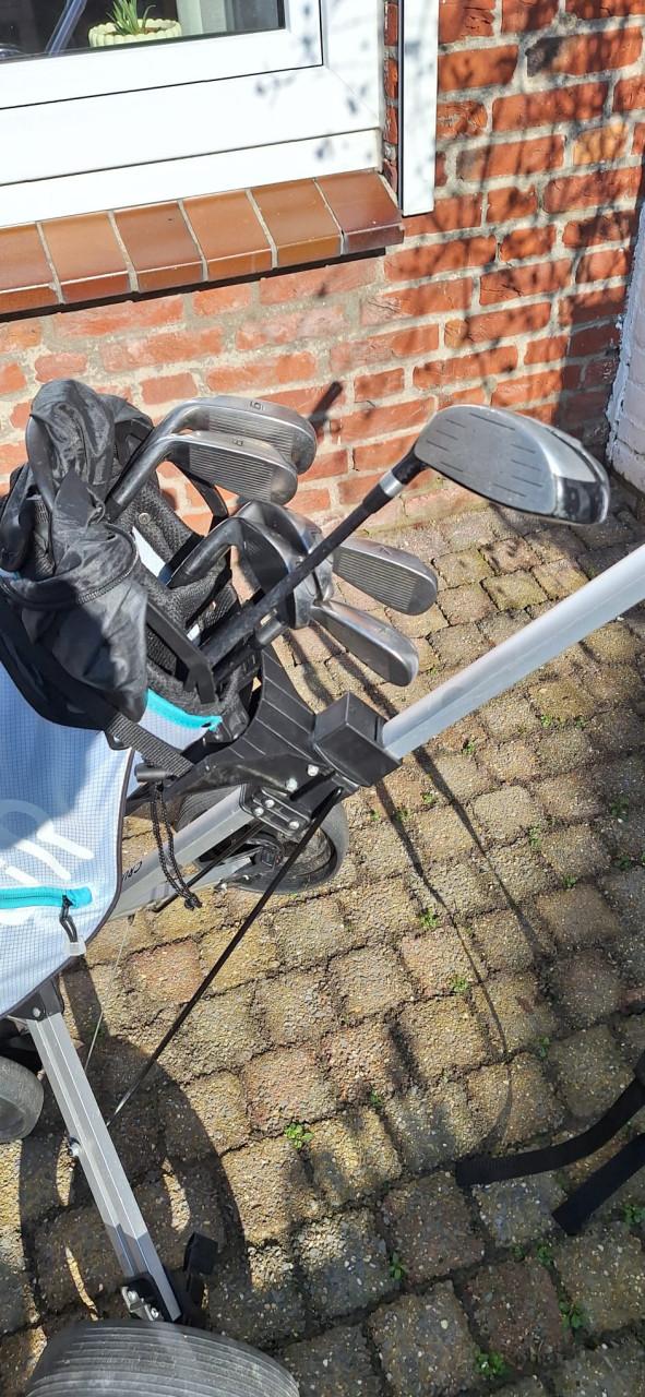 Golfset kompleet met golfkar