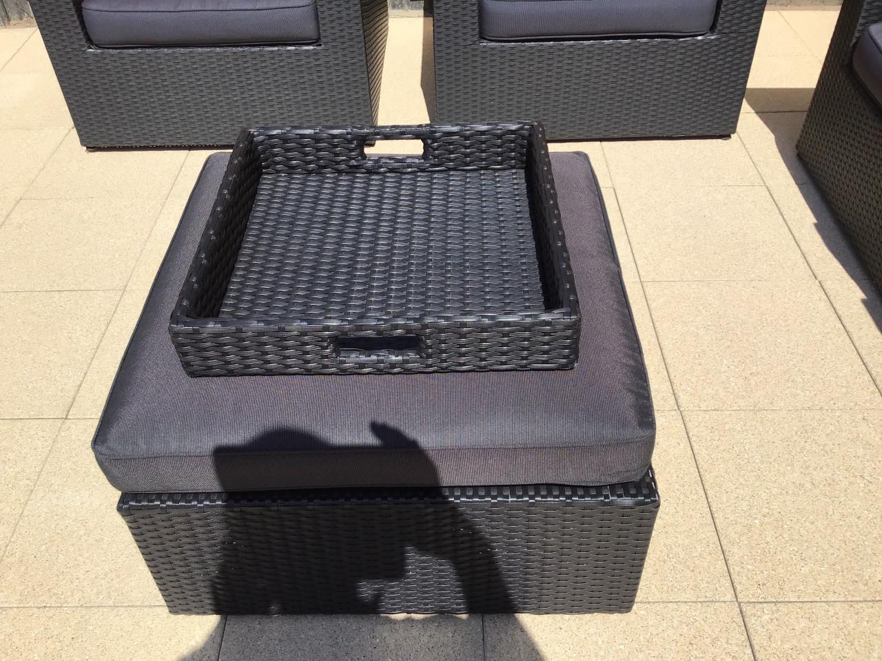 Lounge set 4 stoelen 2 hockers