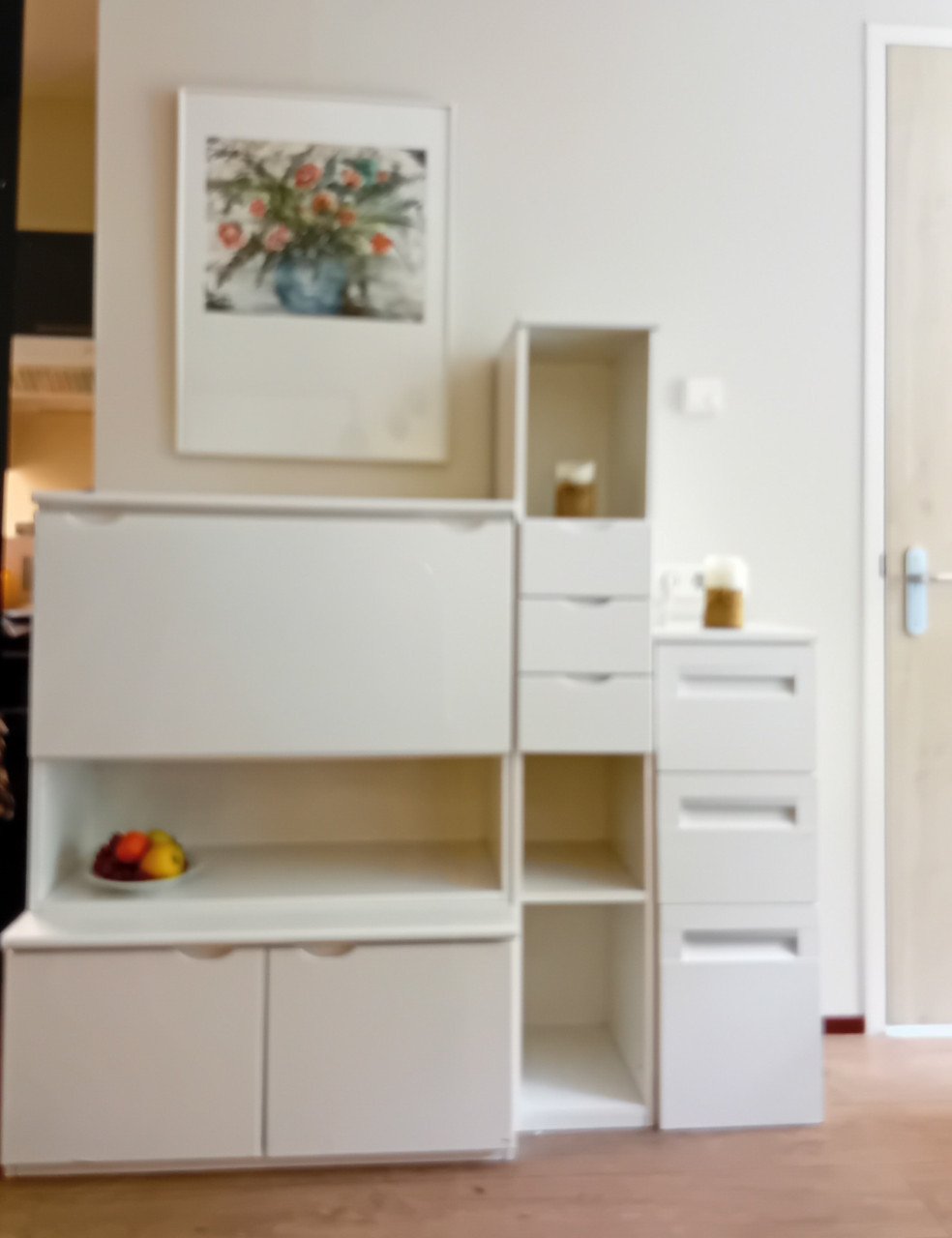 Vitrinekast, verlichting, slotjes