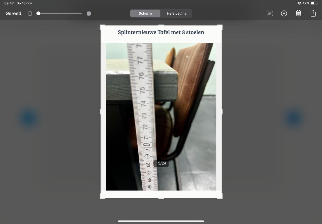 Nieuwe tafel met 8 stoelen