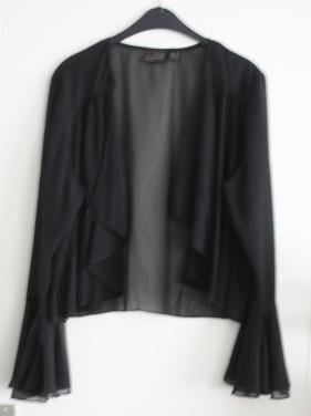 Zwarte transparante bolero  maat 46
