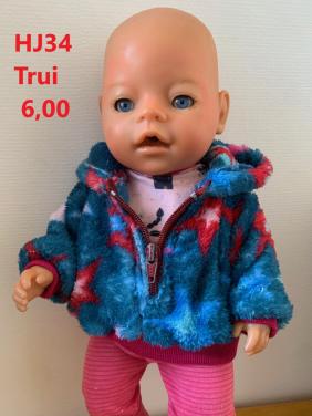 Poppenkleertjes baby born. Trui. Opbrengst KiKa.