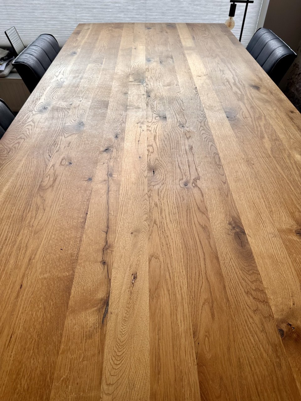 Superfijne eikenhouten tafel 6 persoons
