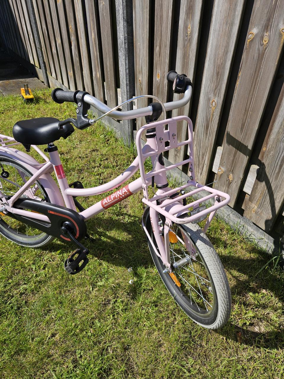 Kinderfiets/meisjesfiets alpina cargo 18 inch roze