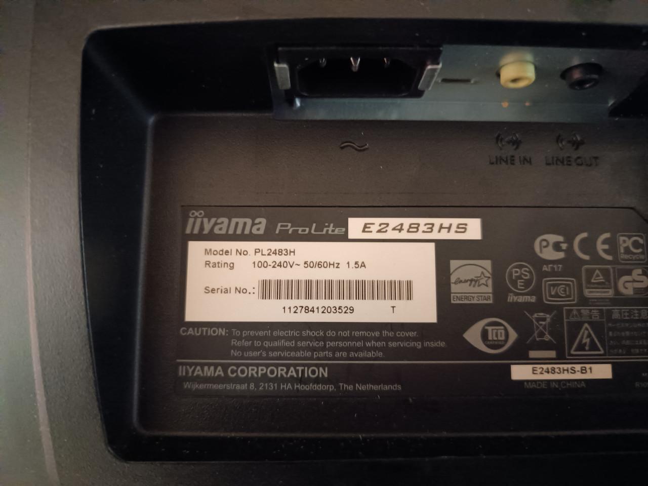 Iiyama 24 inch monitor
