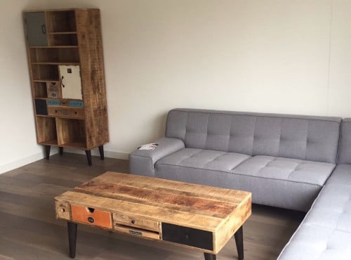 Mooie en stoere mangohouten salontafel
