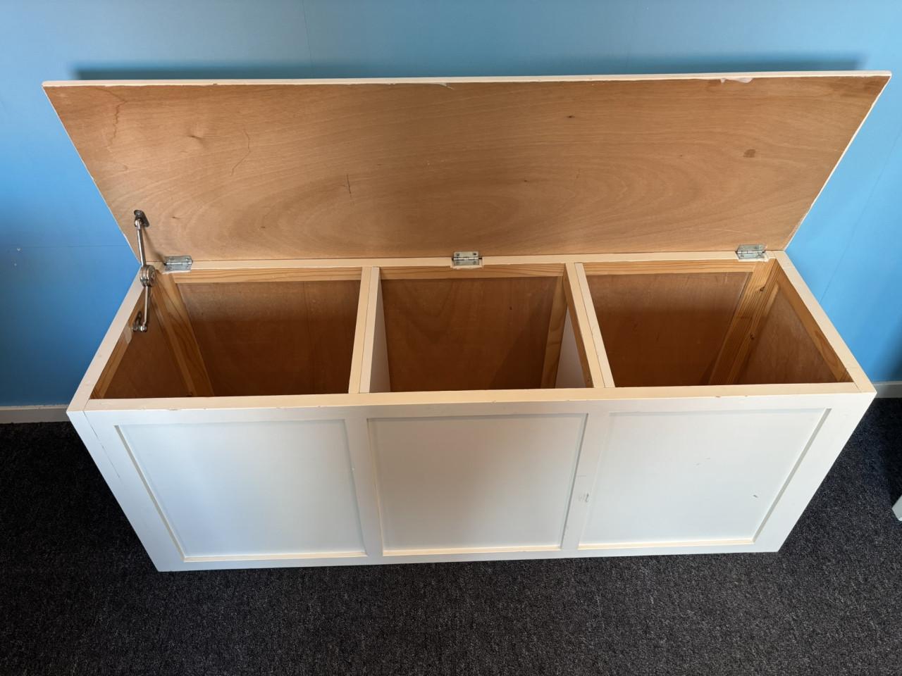 Houten deken- speelgoedkist 2 stuks