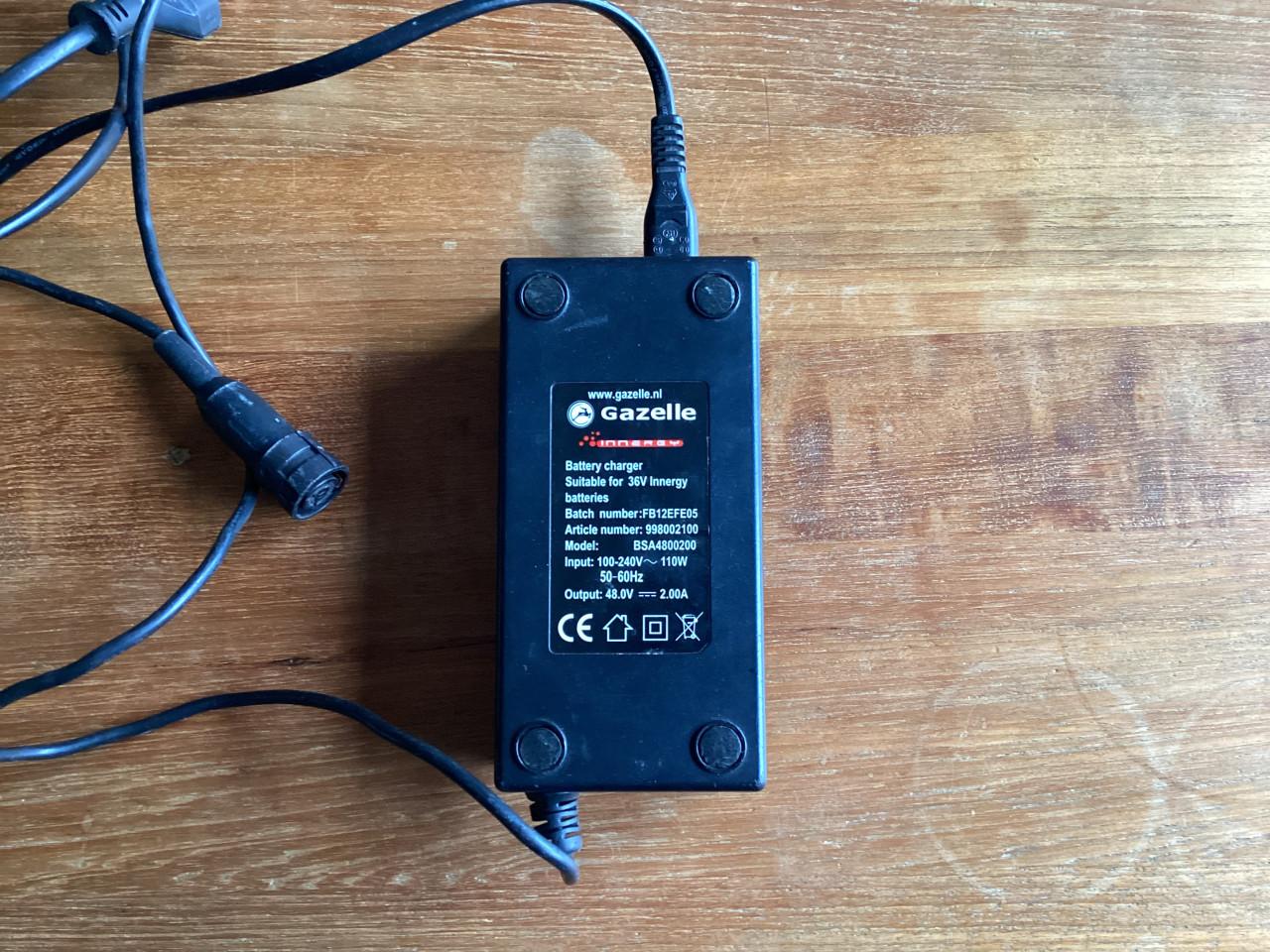 Oplader voor fiets accu Gazzelle Energy