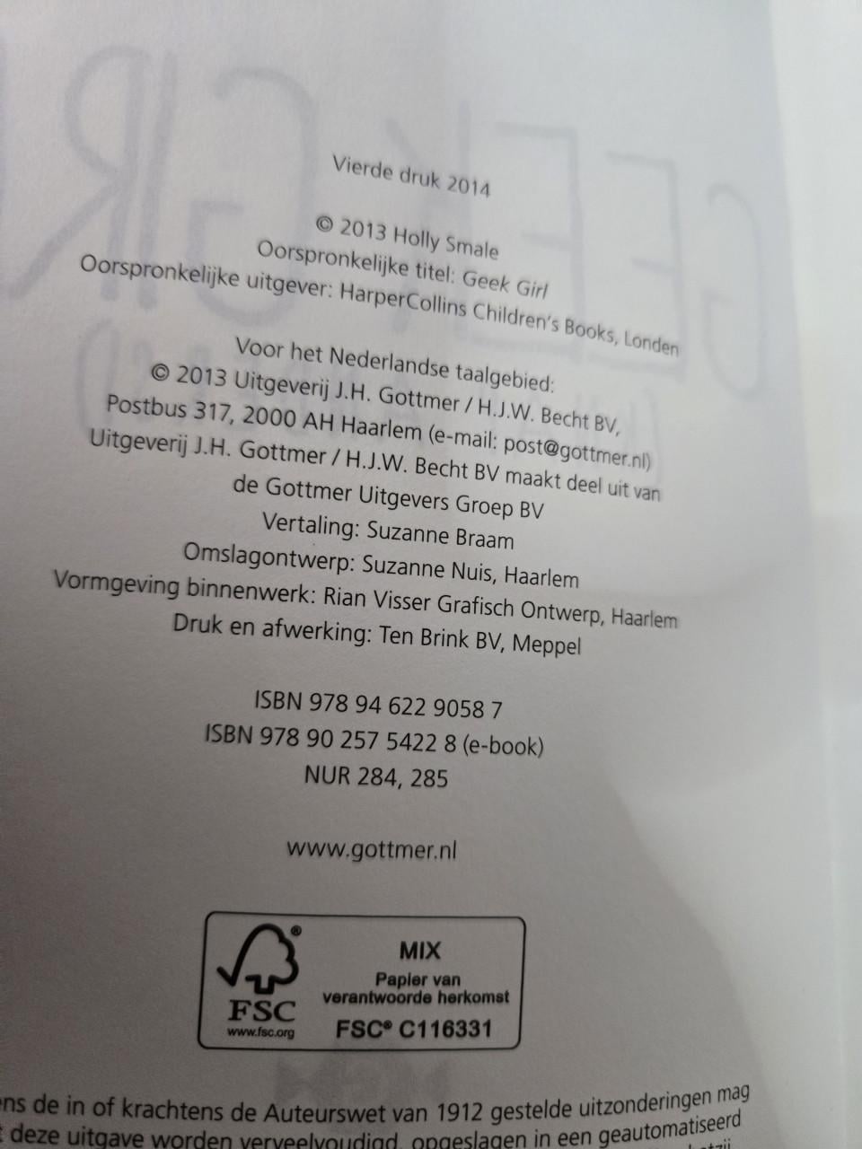 Boek:  Geek Girl Knap anders! 2014 4e druk