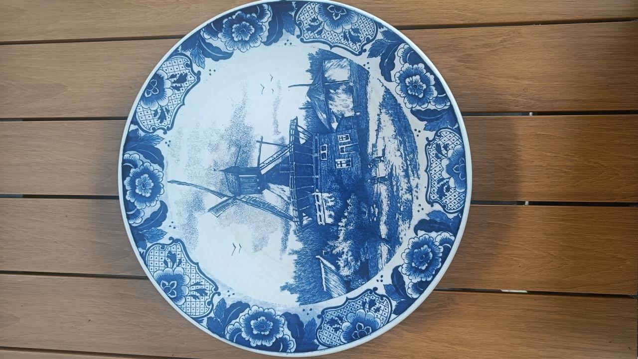4 Delfts blauwe borden