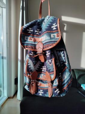 Canvas rugzak vintage aztec-print