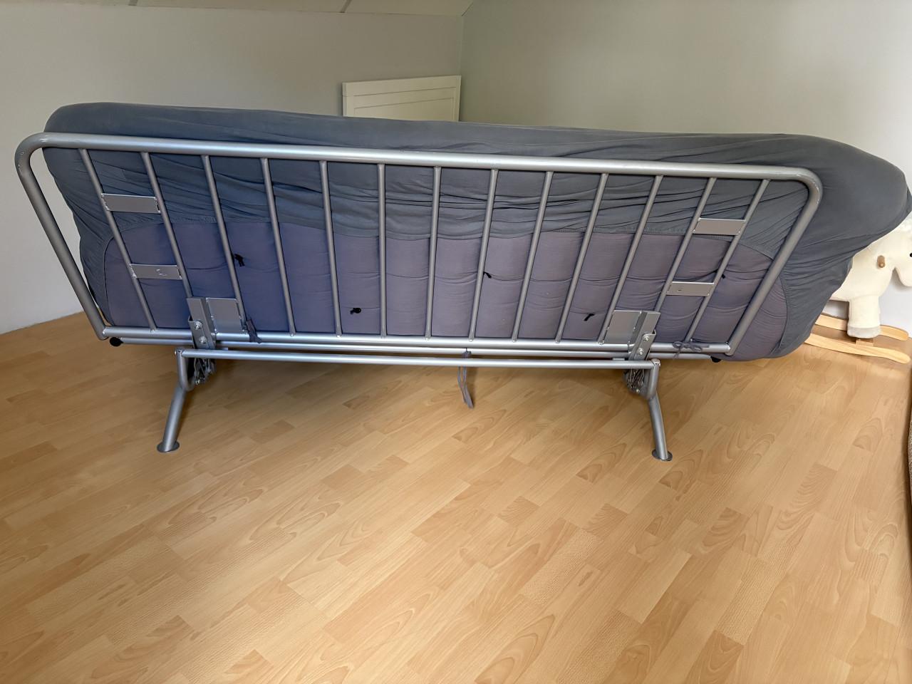 Bedbank 140x180 cm grijs