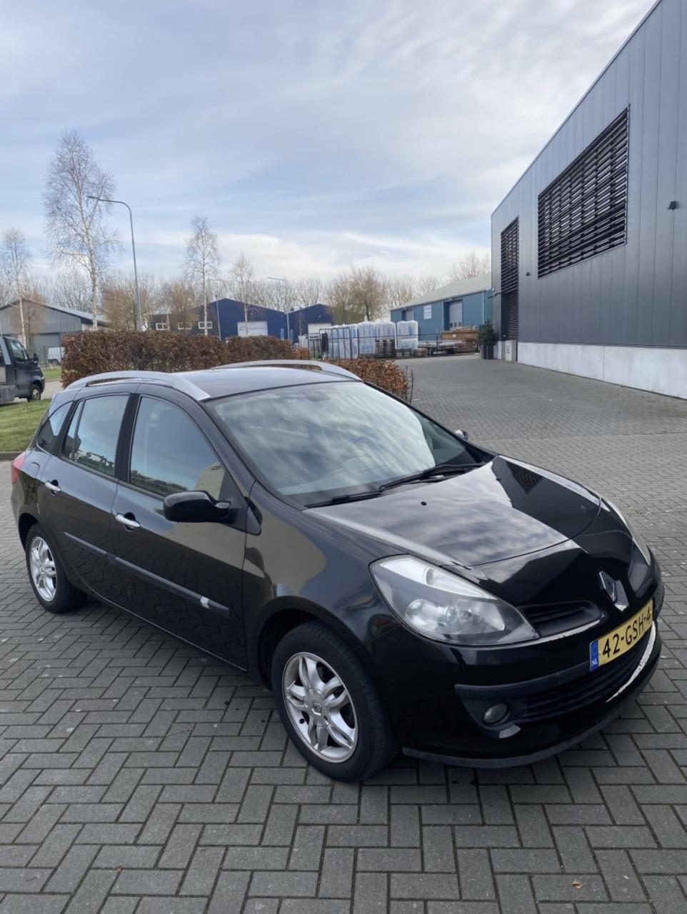 Renault Clio 1.2 TCE 100 Estate 2008 Zwart | 124.448 KM NAP | NIEUWE APK!