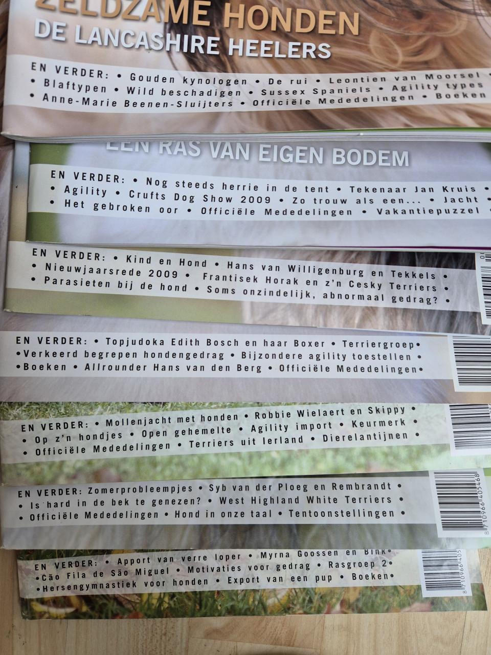 Diverse jaargangen van het mooie glossy maandblad de onze hond