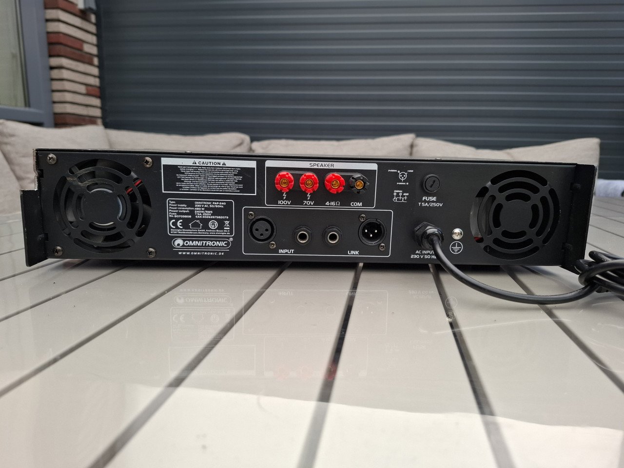 Omnitronic PAP-120 100V Versterker 120W