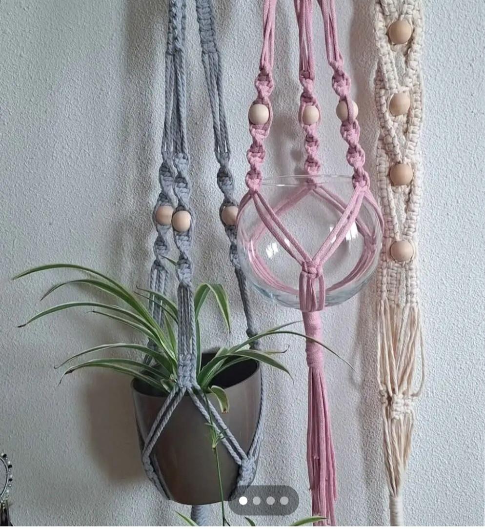 Macramé plantenhangers