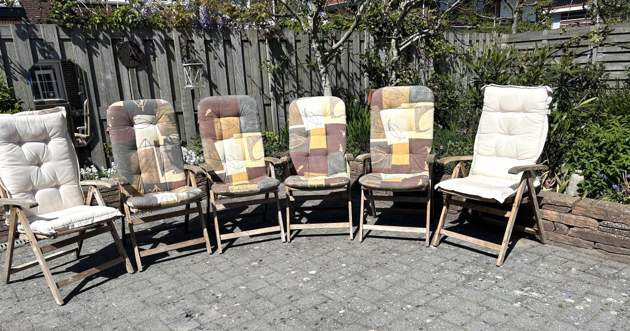 Teakhouten tuinset.