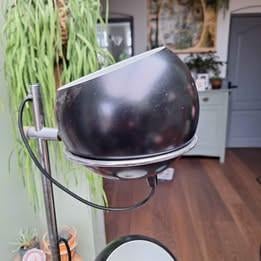 Vintage staande lamp met 2 lampenbollen