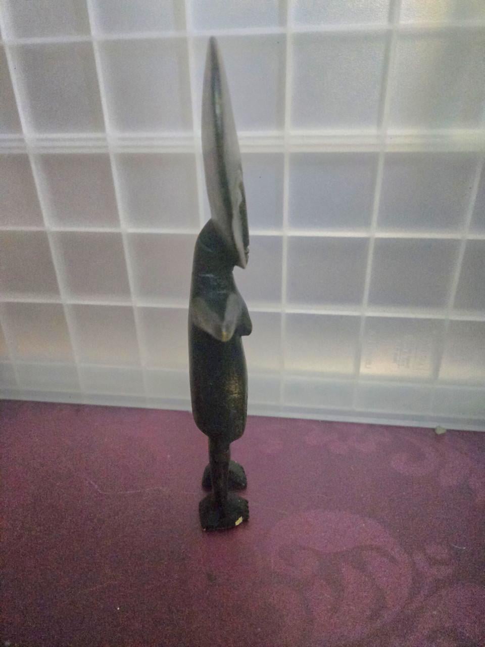 Ghanees vruchtbaarheidsbeeldje,  Ashanti Akuaba of Akua'ba pop, 20 cm