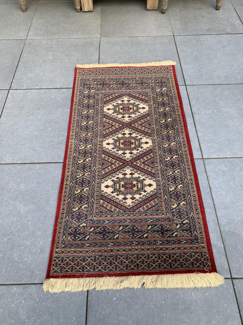 💐Super Leuk Sfeervol Handgeknoopt Vintage Vloerkleedje💐Louis de Poortere