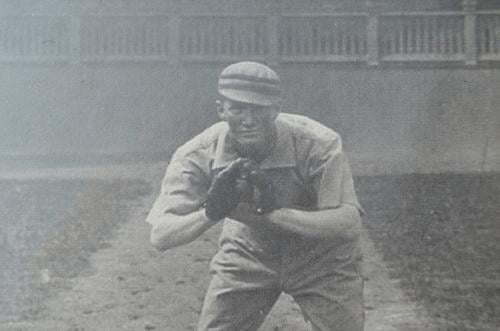 Gekke oude foto van een Honkballer