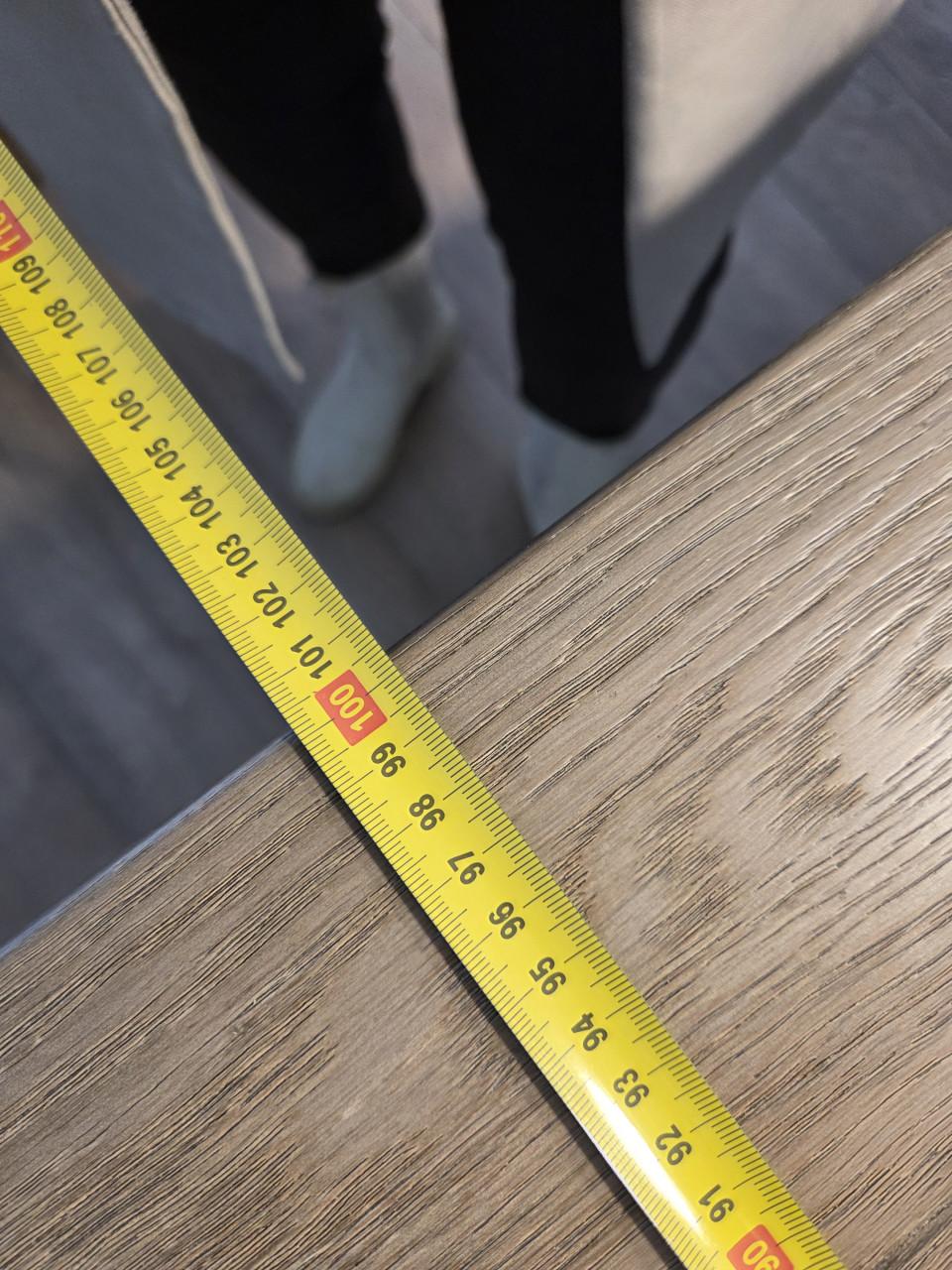 Eiken Eettafel Grijs/bruin.