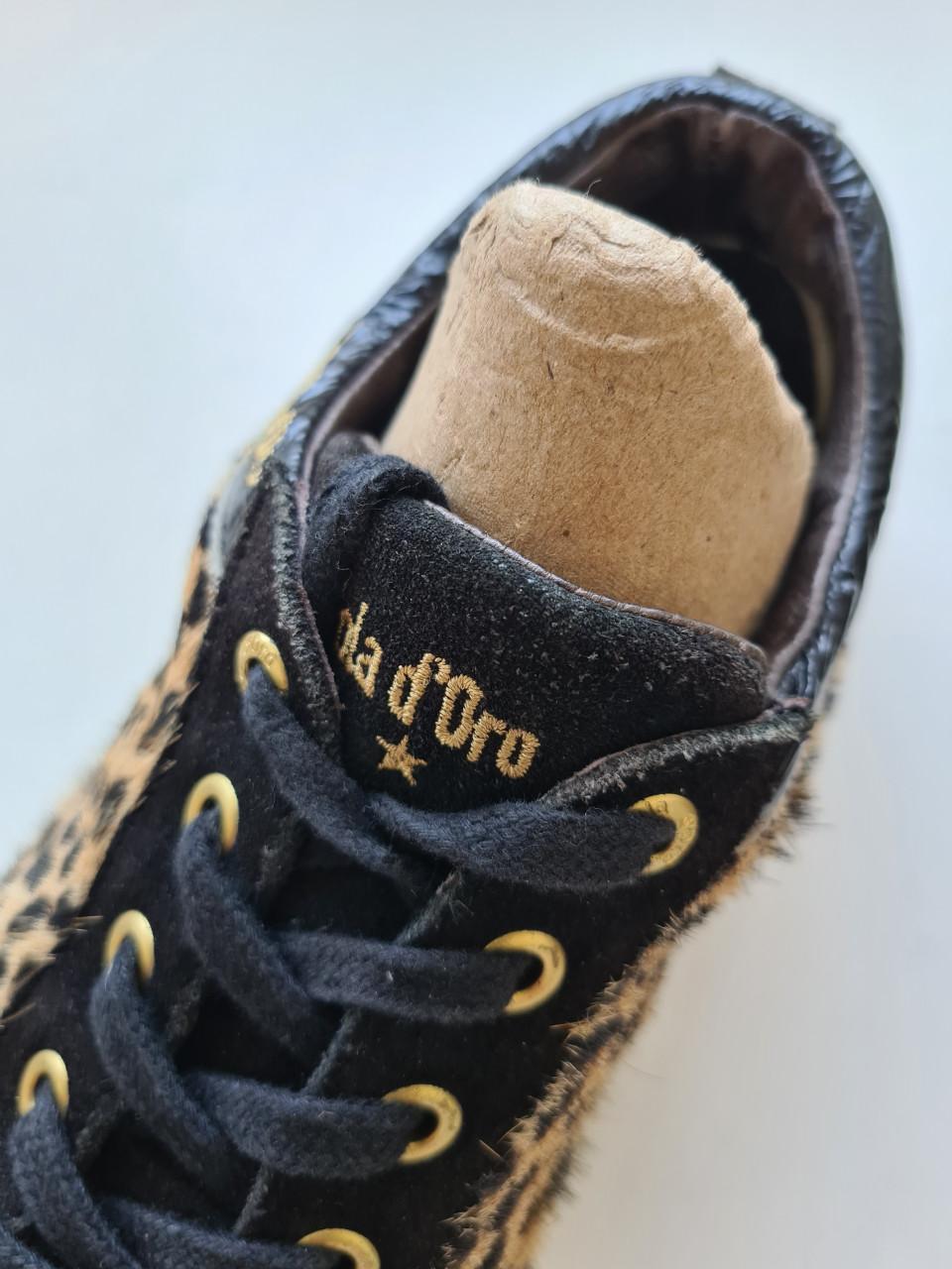 Leren zwart - tijgerprint sneackers van Pantofola D' Oro Maat 39