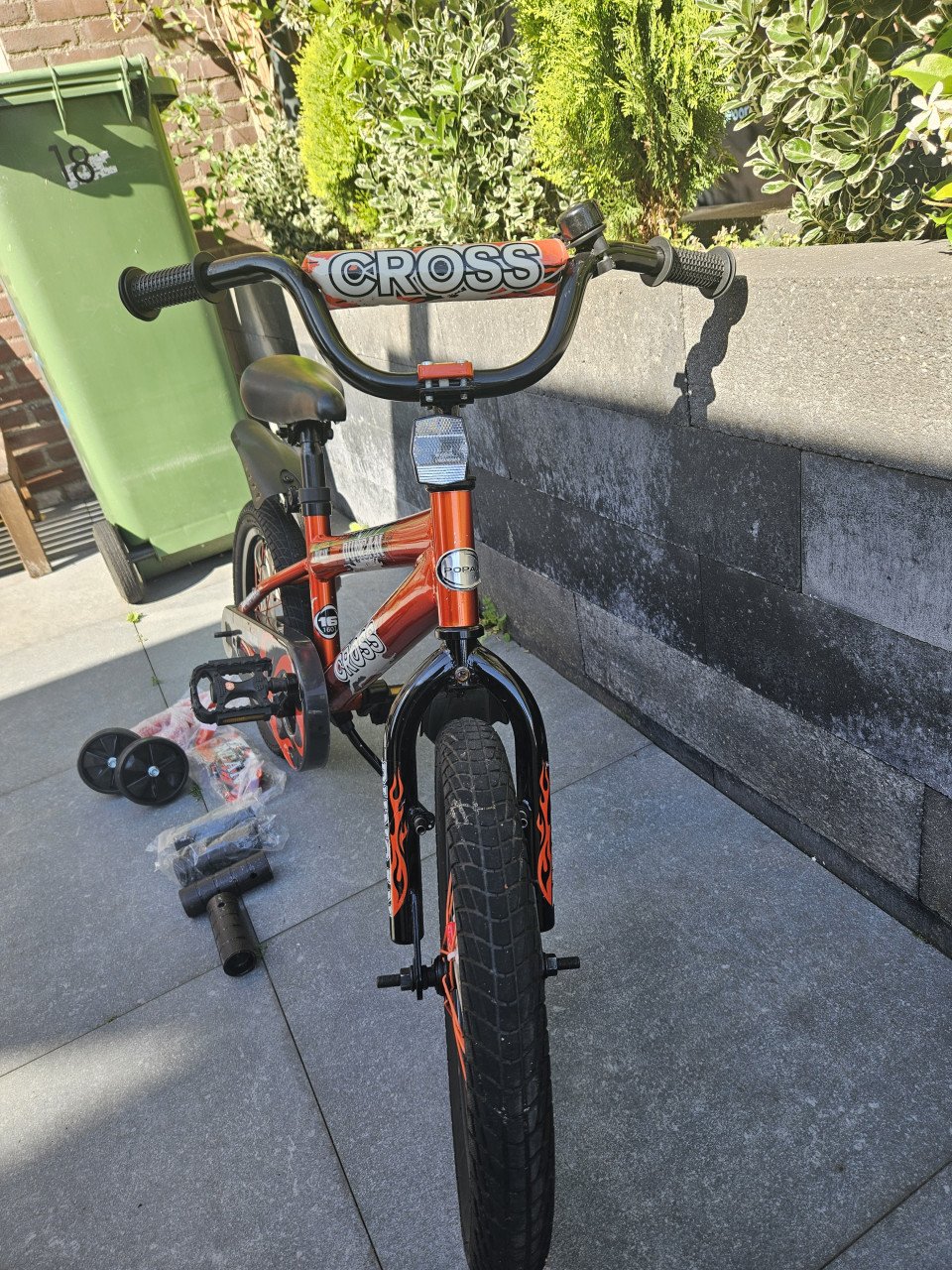 Jongensfiets oranje 16inch